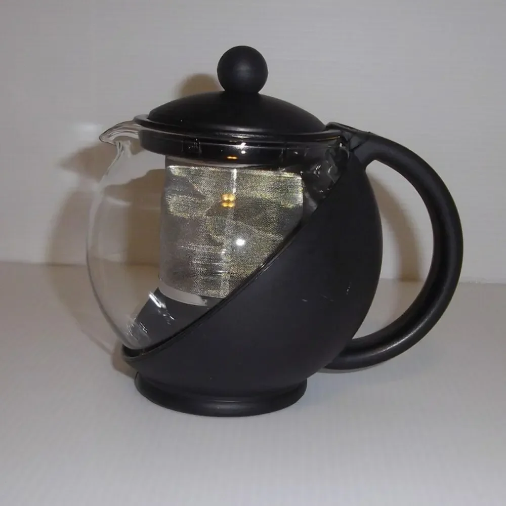 Primula Black Half Moon Infuser Teapot for Loose Tea Leaves